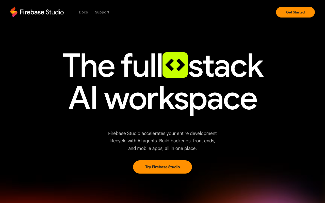 Screenshot of Firebase Studio
